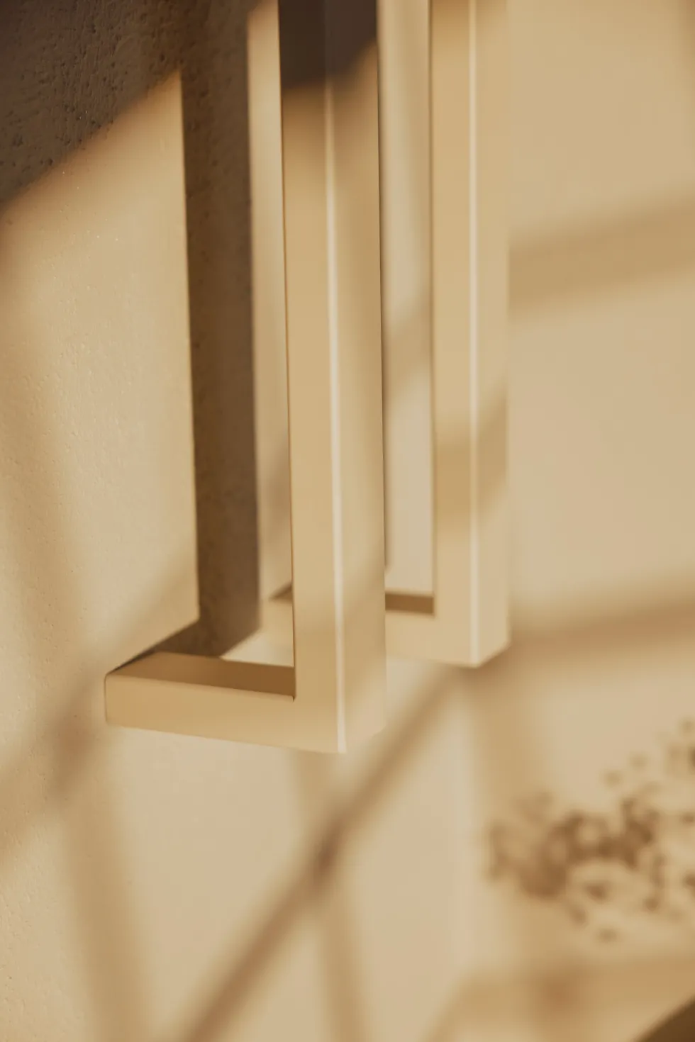 2 rails à serviettes en acier beige cashew 50x10x4cm Nali - Metallbude