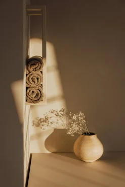 2 rails à serviettes en acier beige cashew 50x10x4cm Nali - Metallbude