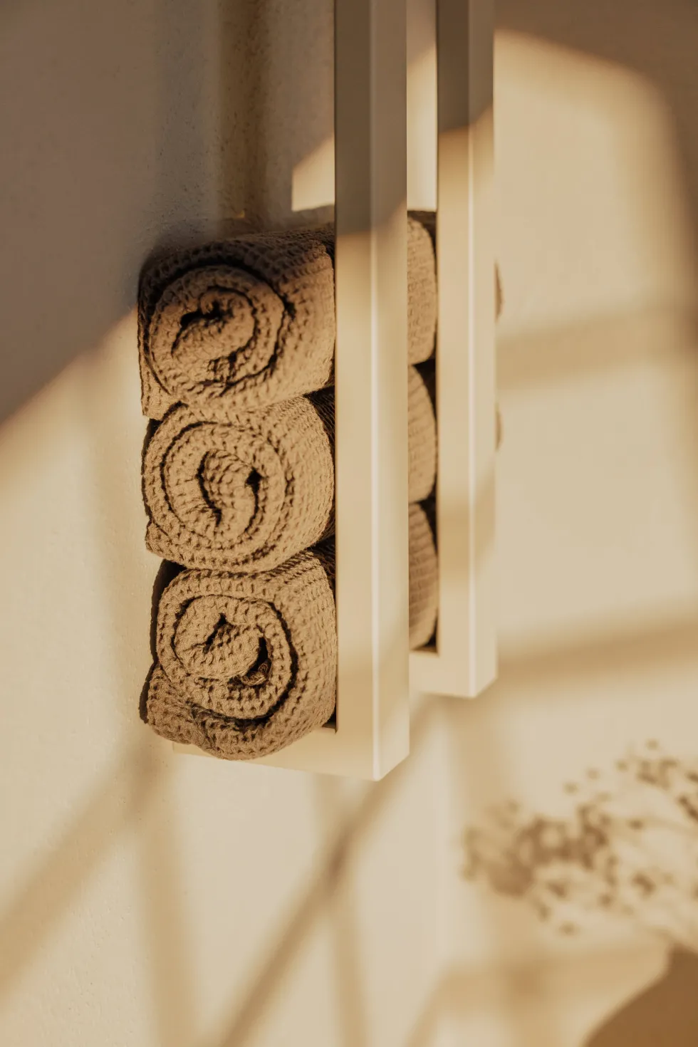 2 rails à serviettes en acier beige cashew 50x10x4cm Nali - Metallbude