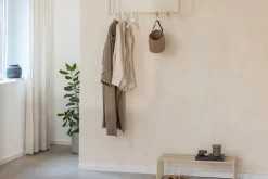Rail à vêtements carré en acier beige cashew 80x80cm Rubi - Metallbude