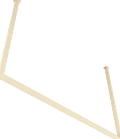 Rail à vêtements carré en acier beige cashew 80x80cm Rubi - Metallbude