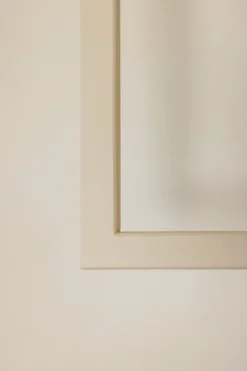 Rail à vêtements carré en acier beige cashew 80x80cm Rubi - Metallbude