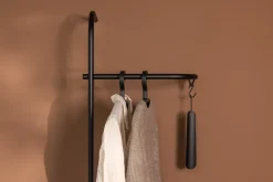 Rail à vêtements en acier noir 130x45cm Tamina - Metallbude