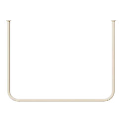 Rail à vêtements rond en acier beige cashew 80x60cm Enio - Metallbude