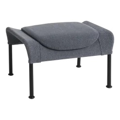 Repose-pied en tissu gris et acier noir O2 - HAY