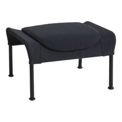 Repose-pied en tissu noir et acier noir O2 - HAY