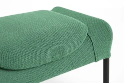 Repose-pied en tissu vert et acier noir O2 - HAY