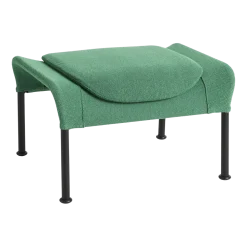 Repose-pied en tissu vert et acier noir O2 - HAY