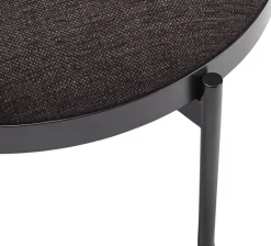 Repose-pied rond en tissu noir - Hübsch