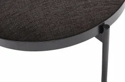 Repose-pied rond en tissu noir - Hübsch