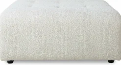 Repose-pieds en bouclé crème Vint - Hkliving