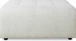 Repose-pieds en bouclé crème Vint - Hkliving