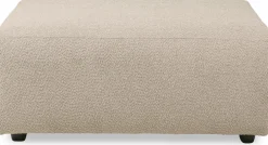 Repose-pieds en bouclé taupe L Jax - Hkliving