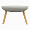Repose-pieds en chêne et pp avec tissu gris Hyg - Normann Copenhagen