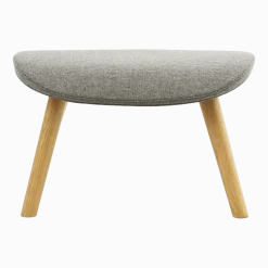 Repose-pieds en chêne et pp avec tissu gris Hyg - Normann Copenhagen