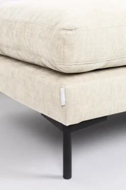 Repose-pieds en tissu beige 80x102x53cm Summer Hocker - Zuiver
