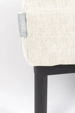 Repose-pieds en tissu beige 80x102x53cm Summer Hocker - Zuiver