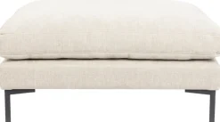 Repose-pieds en tissu beige 80x102x53cm Summer Hocker - Zuiver