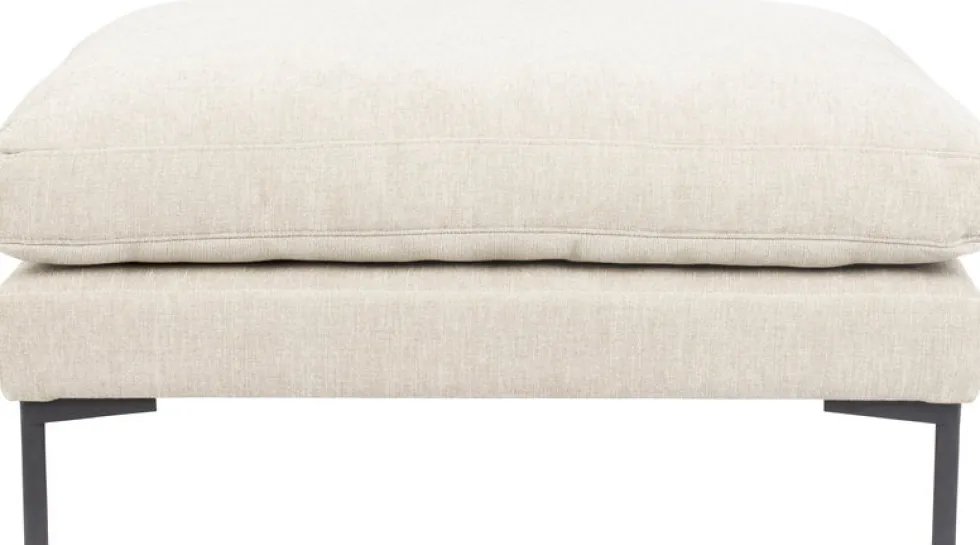 Repose-pieds en tissu beige 80x102x53cm Summer Hocker - Zuiver
