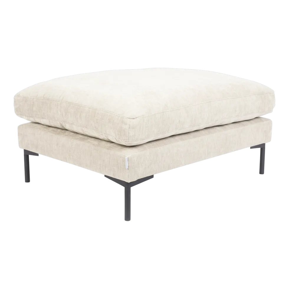 Repose-pieds en tissu beige 80x102x53cm Summer Hocker - Zuiver