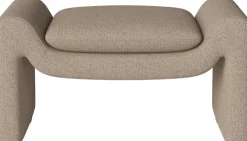 Repose-pieds en tissus monza bouclé beige foncé Mielo - Bolia