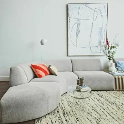 Repose-pieds en velours brique L Jax - Hkliving