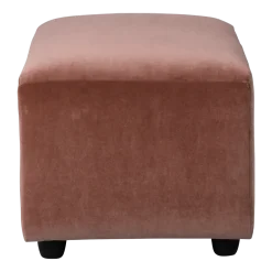 Repose-pieds en velours brique S Jax - Hkliving