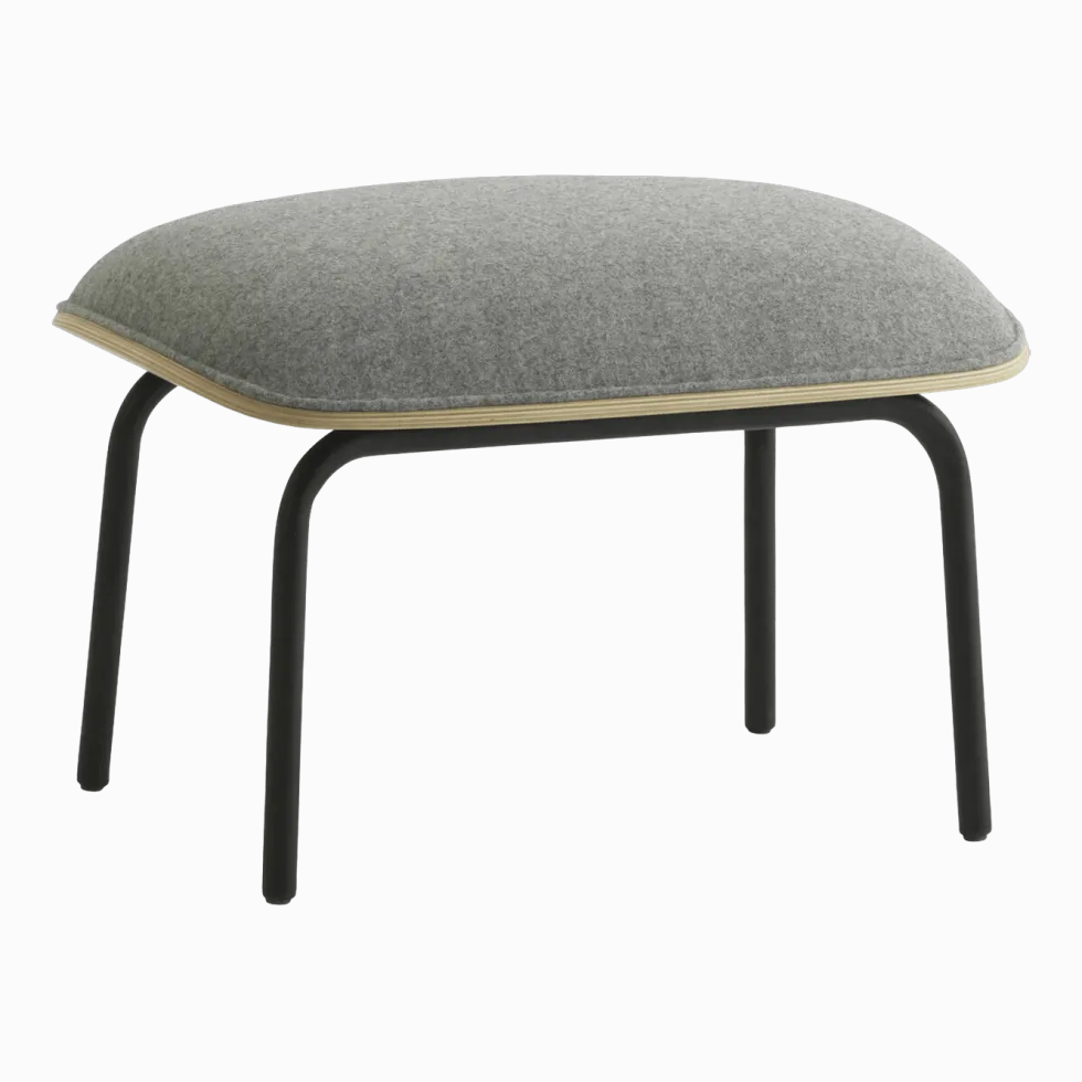 Reposepieds gris coque en chêne naturel Pad Footstool Oak/Synergy Synergy LDS16 - Normann Copenhagen