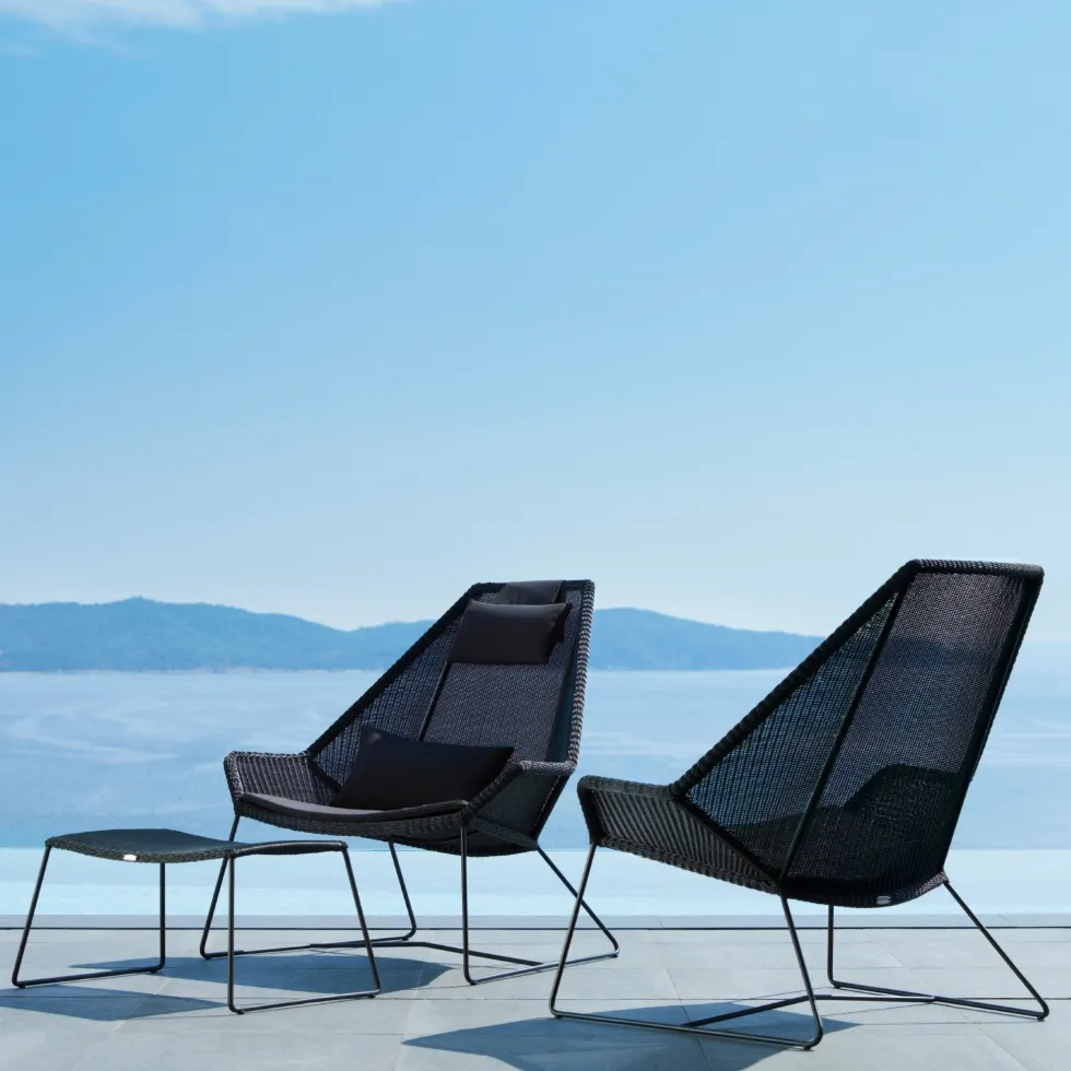 Repose-pieds noir Breeze - Cane-Line