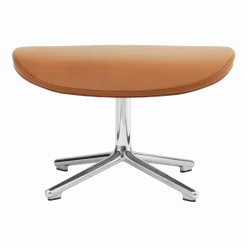 Repose-pieds pivotant en aluminium et pp avec cuir naturel Hyg - Normann Copenhagen