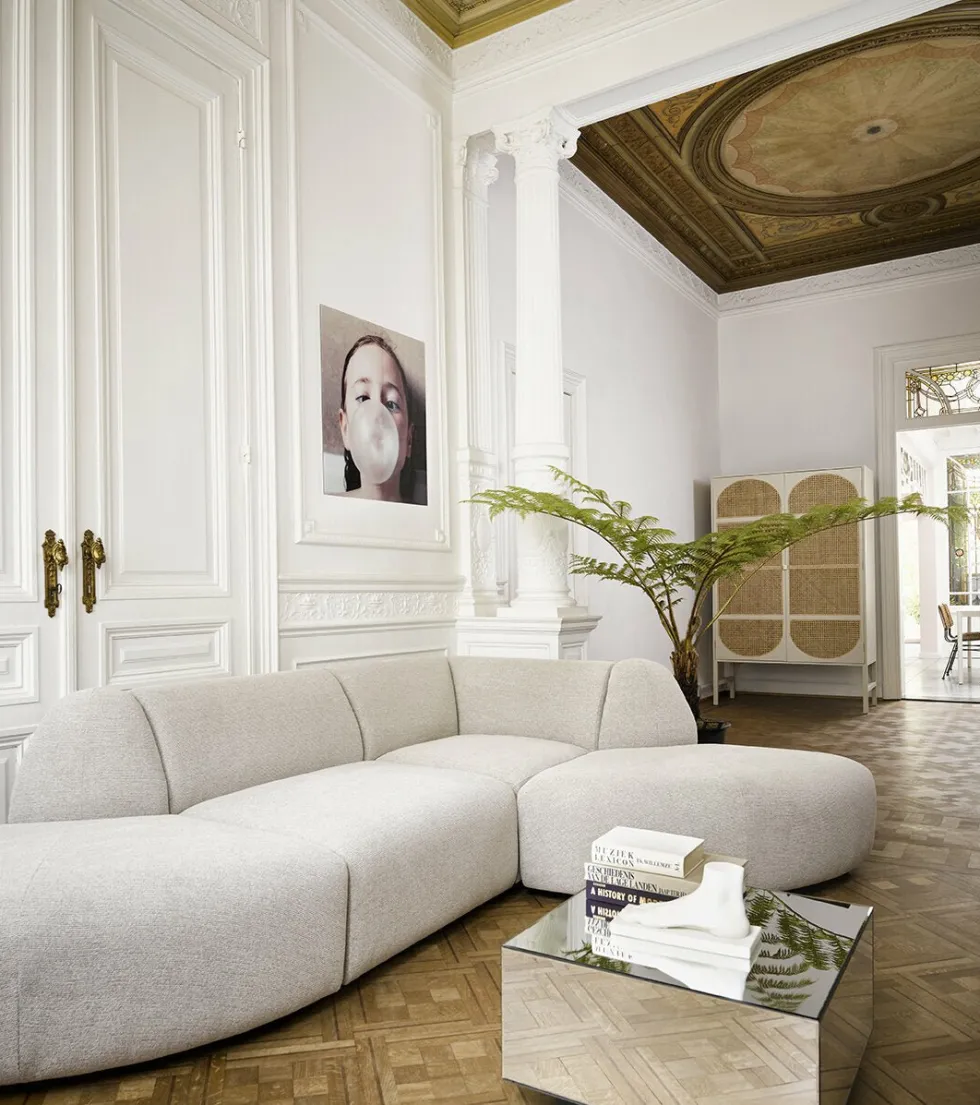 Repose-pieds sneak gris clair L Jax - HKliving