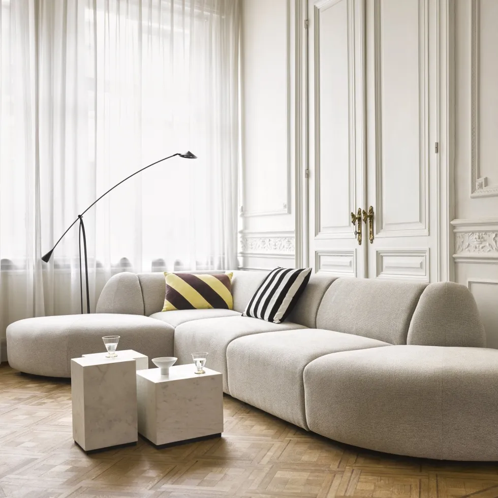 Repose-pieds sneak gris clair L Jax - HKliving