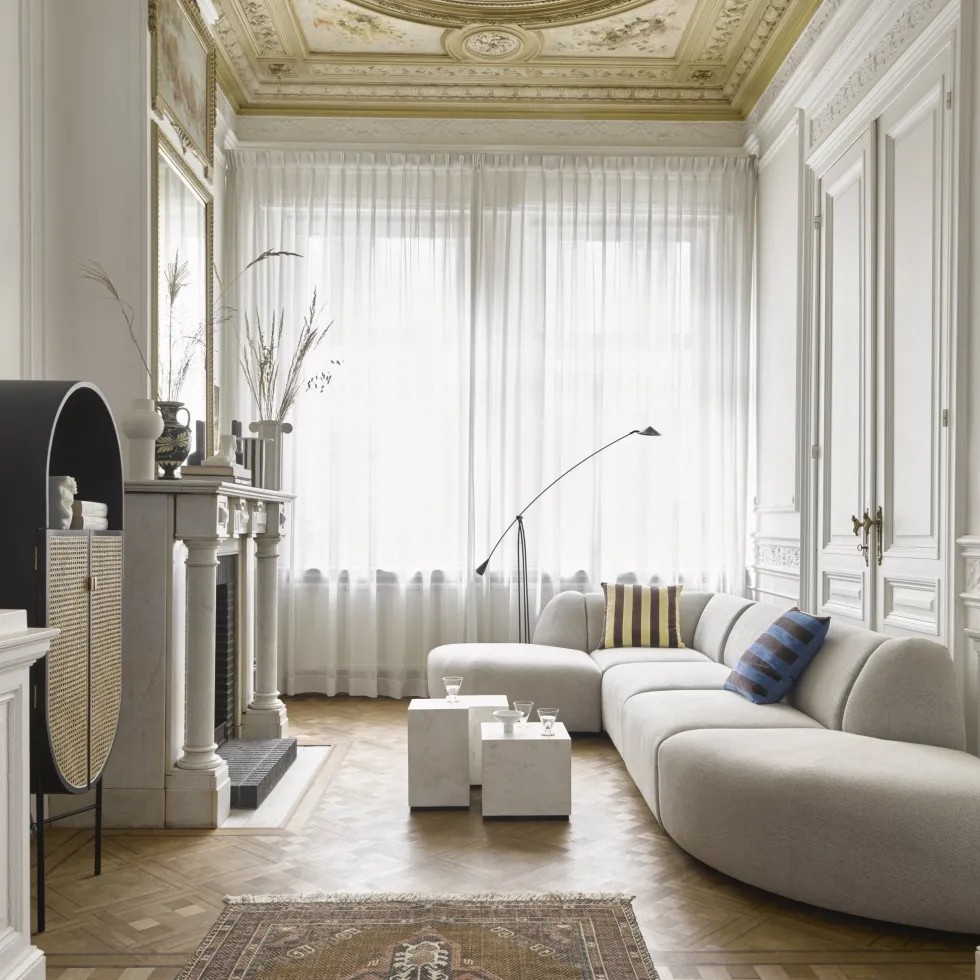 Repose-pieds sneak gris clair L Jax - HKliving