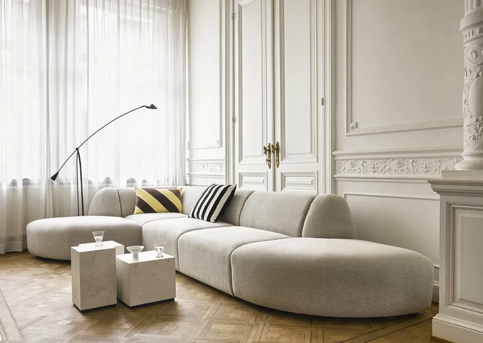 Repose-pieds sneak gris clair L Jax - HKliving