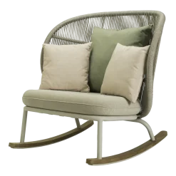 Rocking chair dune et set de coussins almond Kodo - Vincent Sheppard