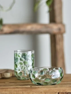 Rondha Bowl Verre Vert - Bloomingville