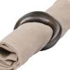4 ronds de serviettes en porcelaine bronze rustic 6,5x7,2x2,1cm Orrith - Ferm Living