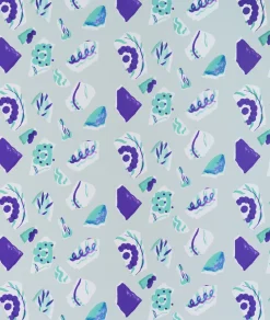 Rouleau de papier peint bleu 1 m Mosaïque - Petite Friture
