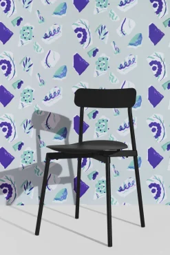 Rouleau de papier peint bleu 1 m Mosaïque - Petite Friture