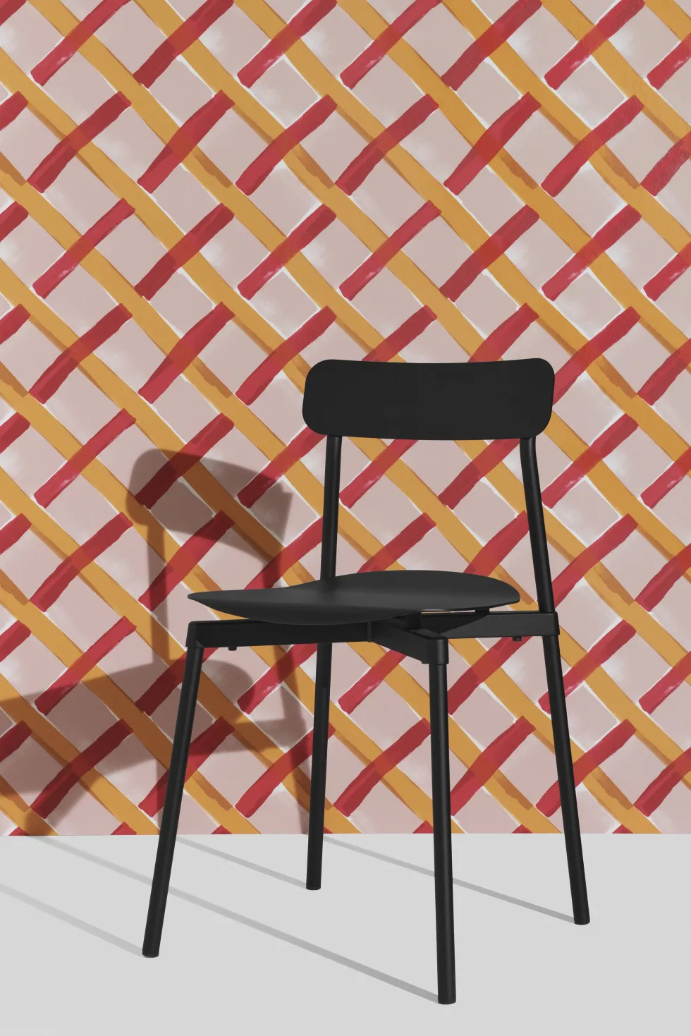 Rouleau de papier peint orange 1 m Croisillon - Petite Friture