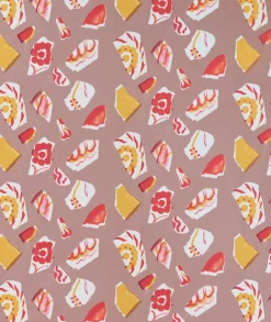 Rouleau de papier peint orange 1 m Mosaïque - Petite Friture
