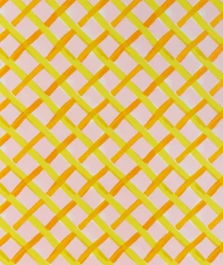 Rouleau de papier peint rose 1 m Croisillon - Petite Friture