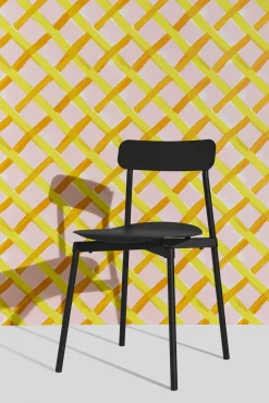 Rouleau de papier peint rose 1 m Croisillon - Petite Friture