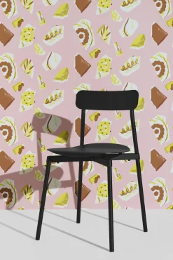 Rouleau de papier peint rose 1 m Mosaïque - Petite Friture