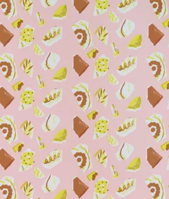 Rouleau de papier peint rose 1 m Mosaïque - Petite Friture