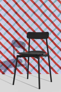 Rouleau de papier peint rouge 1 m Croisillon - Petite Friture