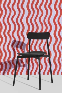 Rouleau de papier peint rouge 1 m Gaufrette - Petite Friture