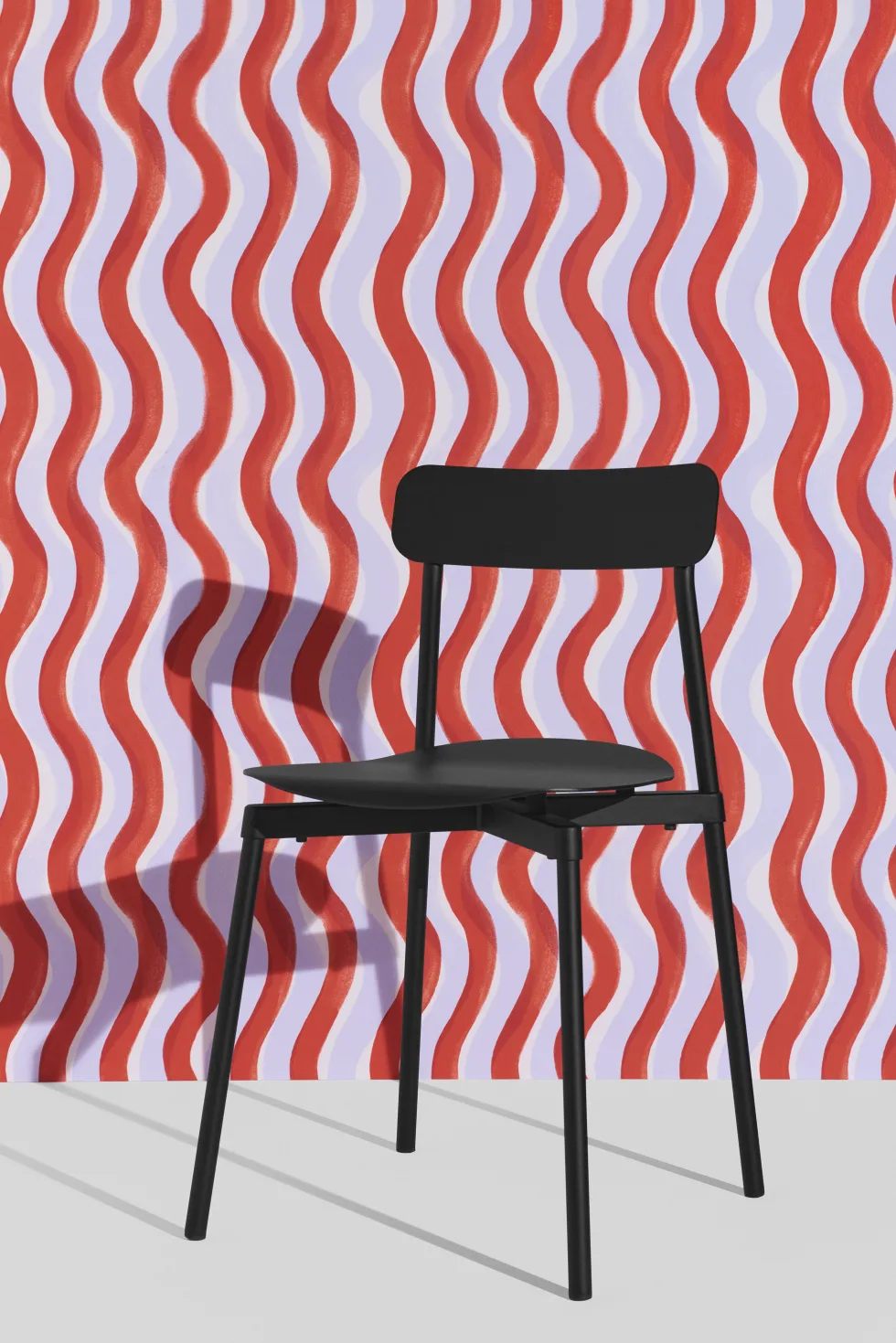 Rouleau de papier peint rouge 1 m Gaufrette - Petite Friture