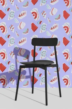 Rouleau de papier peint rouge 1 m Mosaïque - Petite Friture