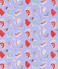 Rouleau de papier peint rouge 1 m Mosaïque - Petite Friture